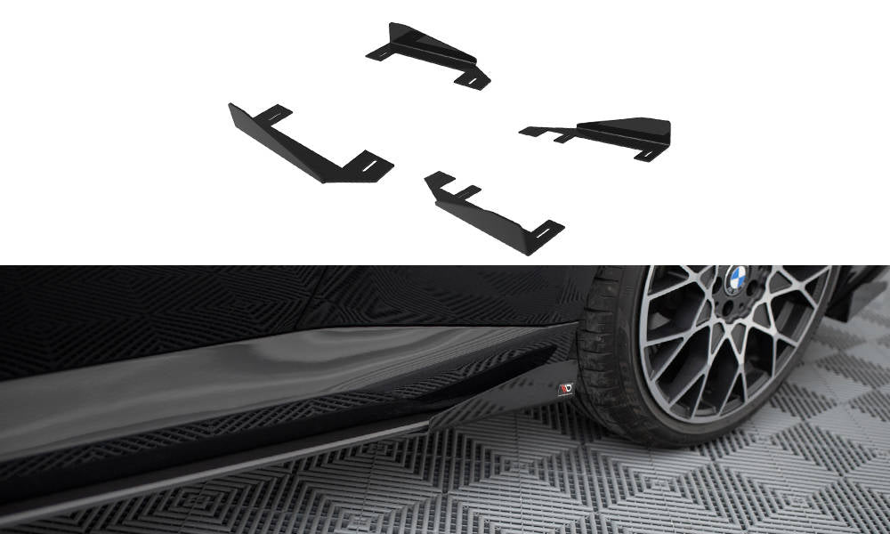 Seitenschweller Flaps passend für BMW 2 Coupe G42 schwarz Hochglanz – Ansicht 2