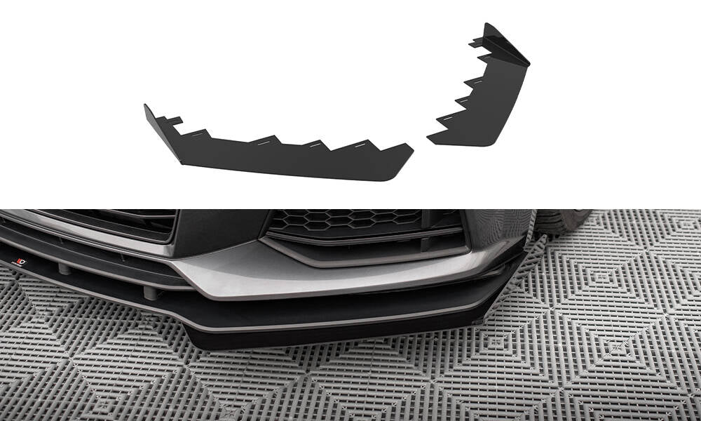 Front Stoßstange Flaps passend für Audi TT S / S-Line 8S schwarz Hochglanz – Ansicht 2