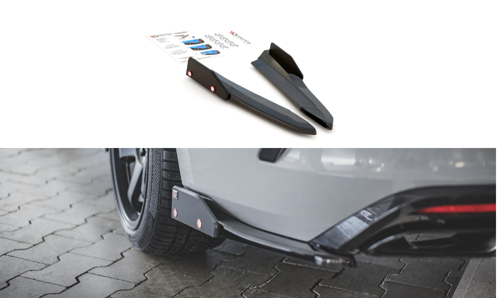 Heck Ansatz Flaps Diffusor V.2 + Flaps passend für Skoda Octavia RS Combi / Liftback Mk4 / Mk4 Facelift – Ansicht 2