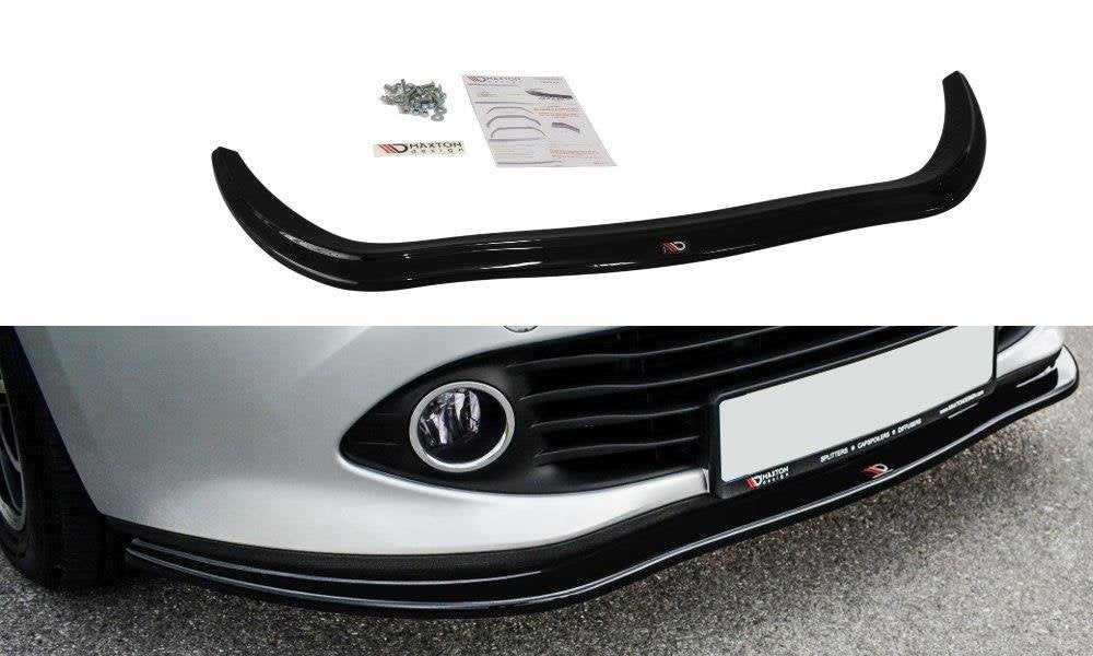 Street+ Spoilerlippe Front Ansatz V.1 passend für Renault Clio Mk4 schwarz Hochglanz – Ansicht 2