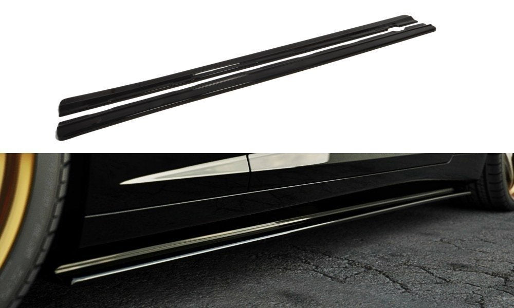 Street+ Seitenschweller Leisten passend für Chevrolet Camaro SS / Standard Mk5 schwarz Hochglanz – Ansicht 2