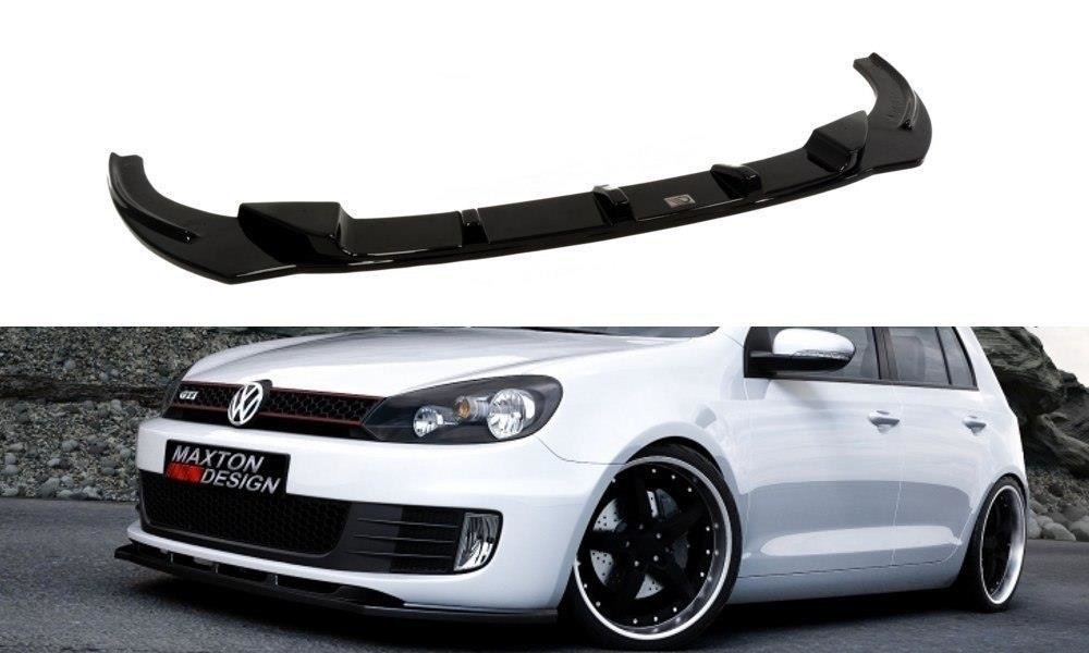 Street+ Spoilerlippe Front Ansatz passend für VW Golf GTI Mk6 schwarz Hochglanz – Ansicht 2