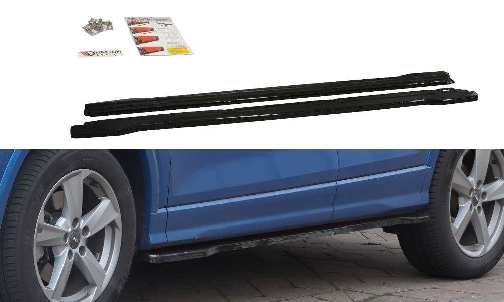 Street+ Seitenschweller Leisten passend für Audi Q2 Mk.1 schwarz Hochglanz – Ansicht 2