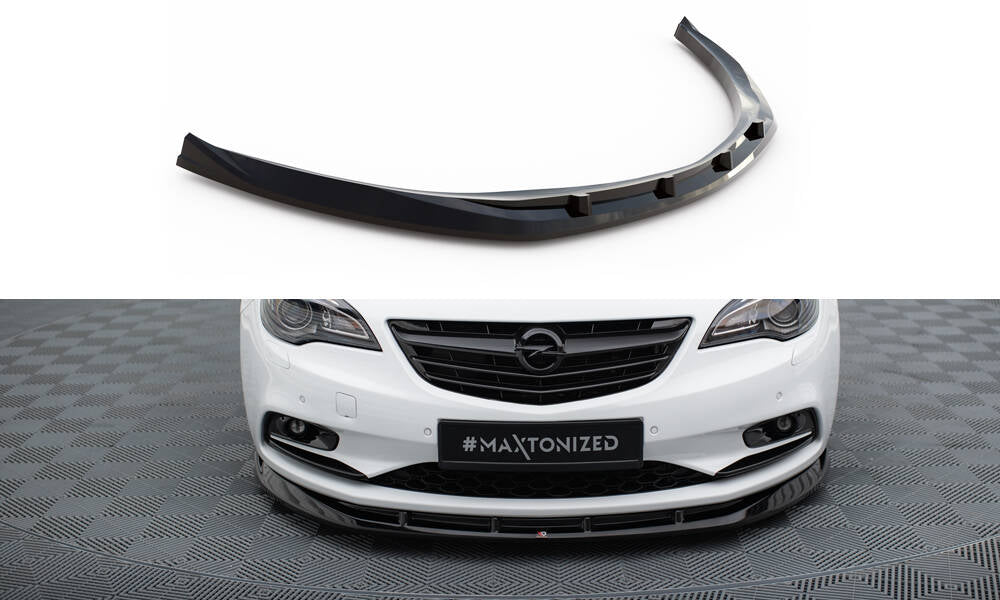 Street+ Spoilerlippe Front Ansatz passend für Opel Cascada schwarz Hochglanz – Ansicht 2