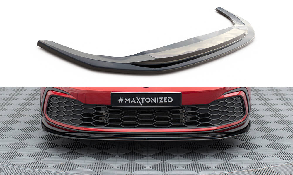 Street+ Spoilerlippe Front Ansatz V.5 passend für VW Golf GTI / GTE / GTD / R-Line Mk8 schwarz Hochglanz – Ansicht 2
