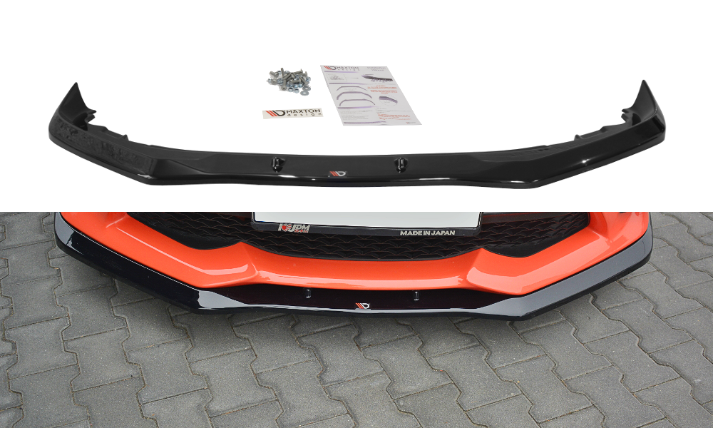 Street+ Spoilerlippe Front Ansatz V.1 passend für Toyota GT86 Facelift  schwarz Hochglanz – Ansicht 2