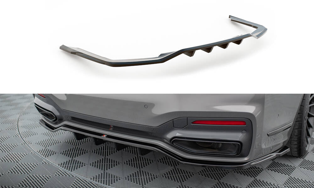 Street+ Mittlerer Diffusor RACE V.2 passend für BMW 7 M-Paket G11 / G12 Facelift schwarz Hochglanz – Ansicht 2