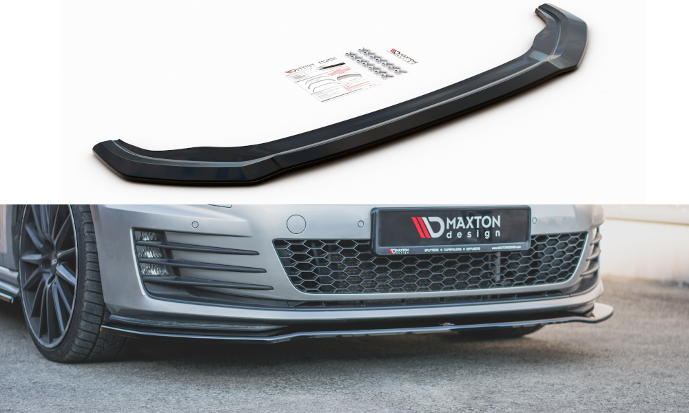 Street+ Spoilerlippe Front Ansatz V.2 passend für VW Golf GTI / GTD Mk7  schwarz Hochglanz – Ansicht 2