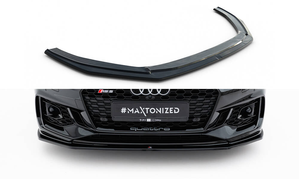 Street+ Spoilerlippe Front Ansatz V.2 passend für Audi RS5 Coupe / Sportback F5 schwarz Hochglanz – Ansicht 2