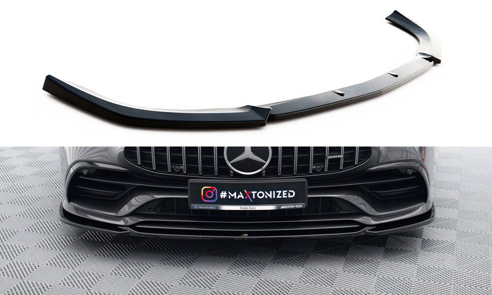 Street+ Spoilerlippe Front Ansatz V.2 passend für Mercedes-AMG GT 53 4-Door Coupe X290 schwarz Hochglanz – Ansicht 2