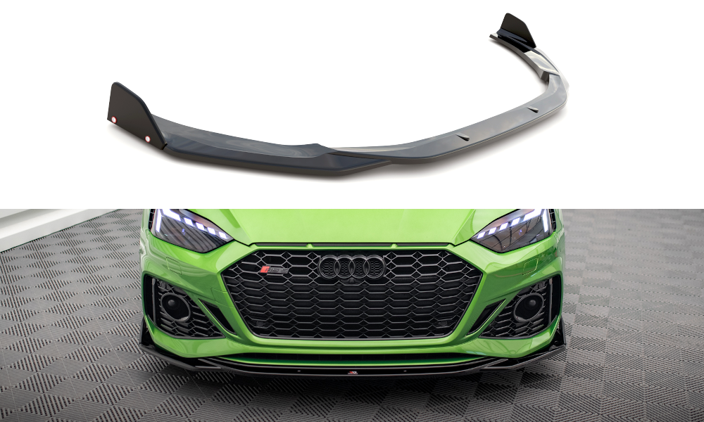 Street+ Spoilerlippe Front Ansatz V.1 + Flaps passend für Audi RS5 F5 Facelift – Ansicht 2