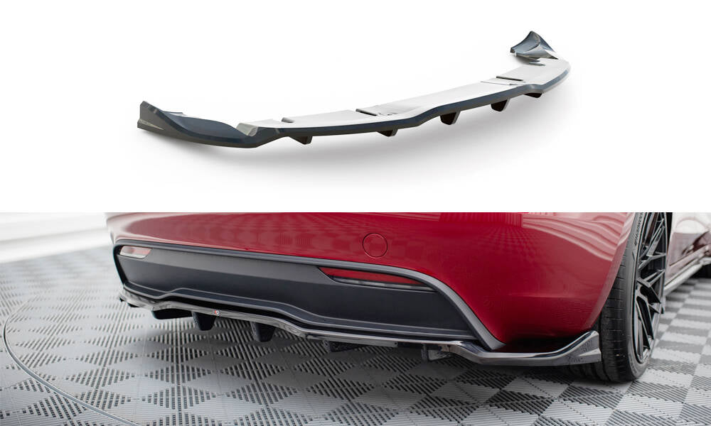 Street+ Mittlerer Diffusor RACE passend für V.1 Tesla Model 3 Project HighlandFacelift schwarz Hochglanz – Ansicht 2