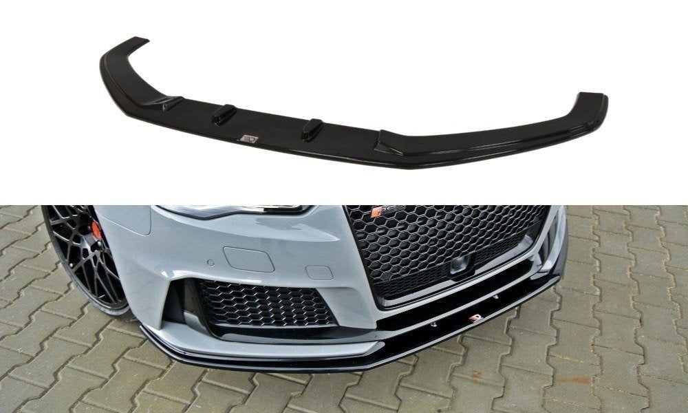 Street+ Spoilerlippe Front Ansatz V.2 passend für Audi RS3 8V Sportback schwarz Hochglanz – Ansicht 2