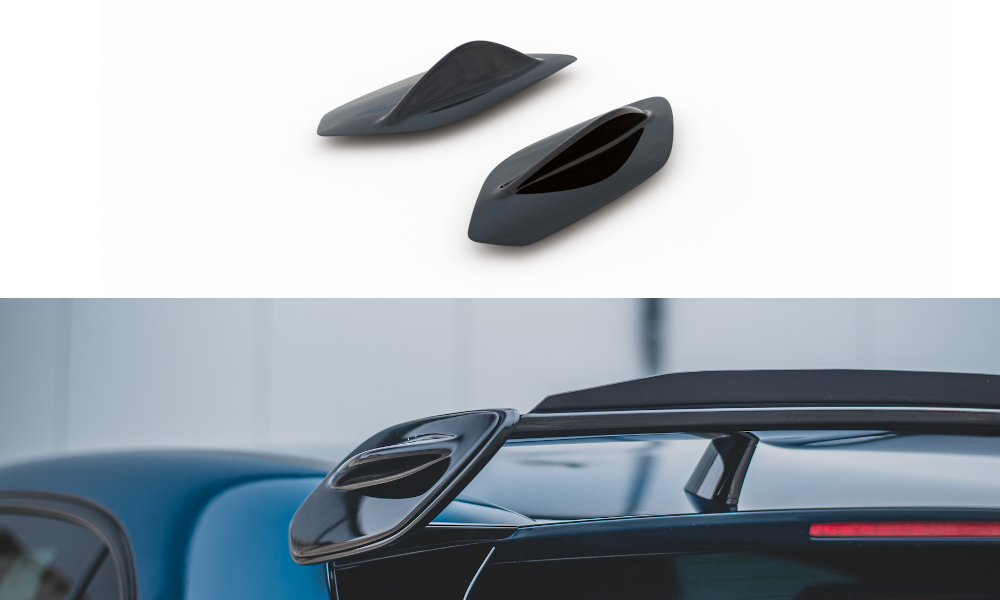 Spoiler Seitenerweiterungen Mercedes A35 AMG  Hatchback W177  schwarz Hochglanz – Ansicht 2