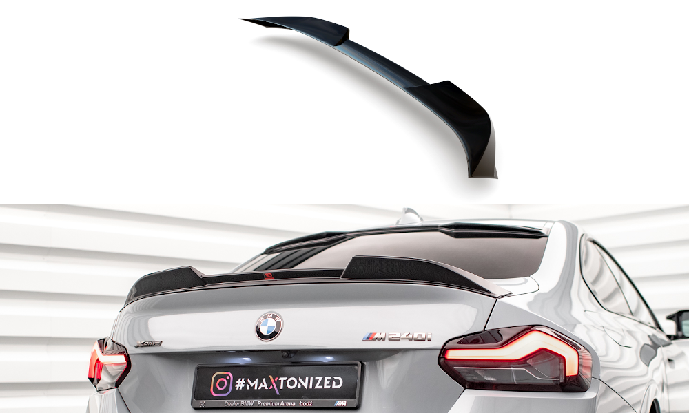 Heckspoiler Lippe 3D BMW 2 Coupe G42 / M2 G87 schwarz Hochglanz – Ansicht 2
