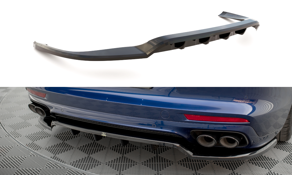 Street+ Mittlerer Diffusor RACE passend für Porsche Panamera GTS Sport Turismo 971 Facelift schwarz Hochglanz – Ansicht 2