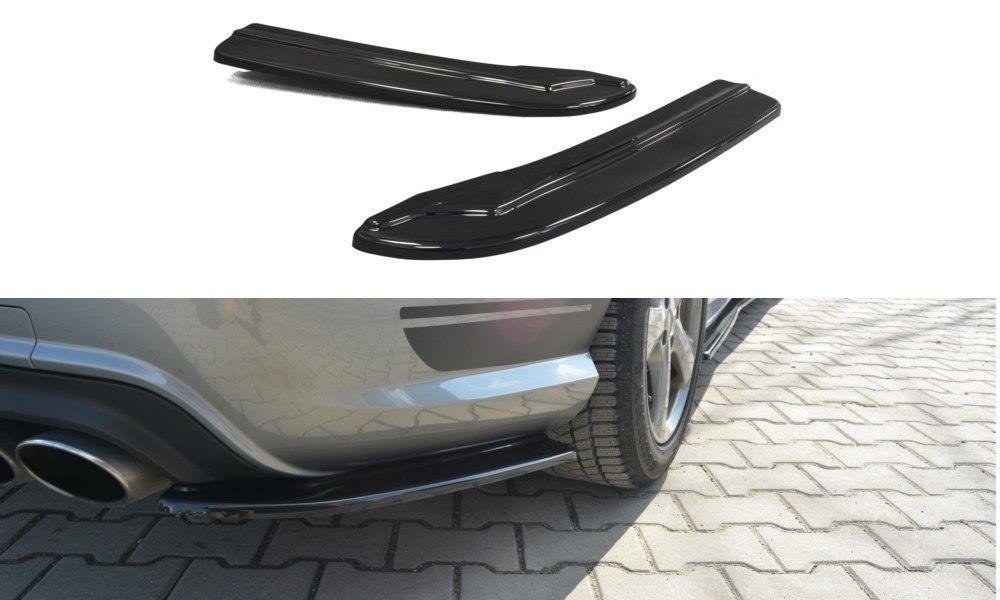 Heck Ansatz Flaps Diffusor passend für Mercedes-Benz C Limousine / Kombi AMG-Line W204 / S204 schwarz Hochglanz – Ansicht 2