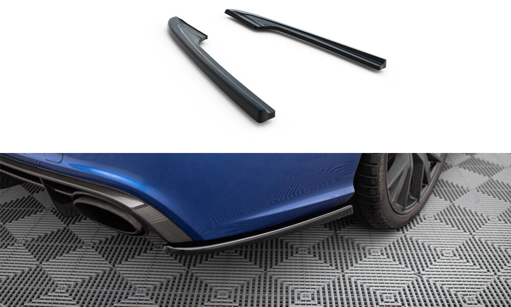 Heck Ansatz Flaps Diffusor V.2 passend für Audi RS6 C7 / C7 Facelift schwarz Hochglanz – Ansicht 2