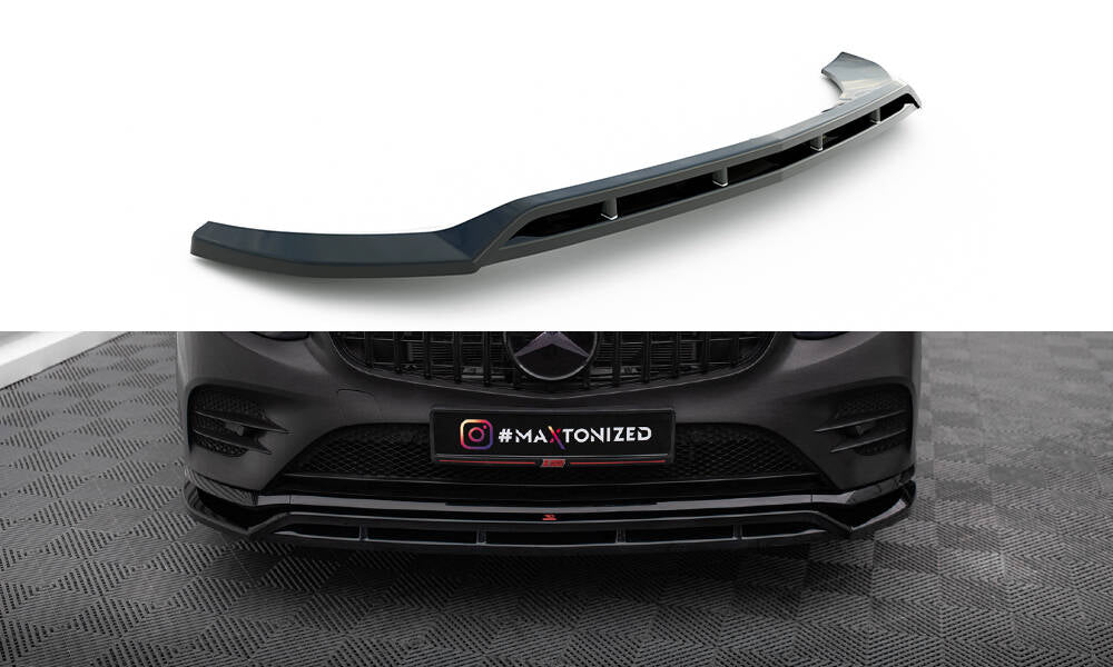 Street+ Spoilerlippe Front Ansatz passend für Mercedes-Benz GLC Coupe AMG-Line /43 AMG C253 schwarz Hochglanz – Ansicht 2