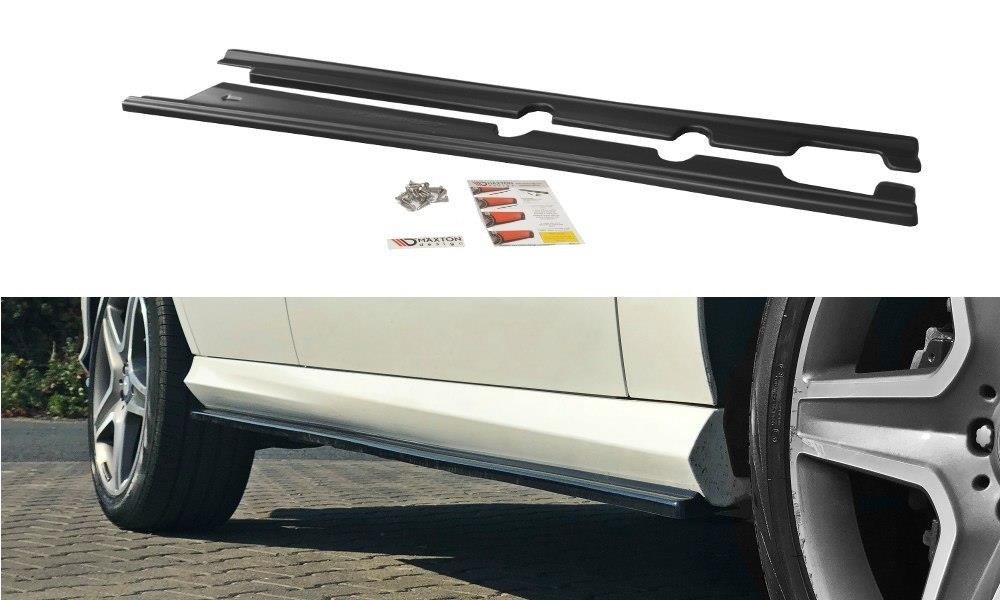 Street+ Seitenschweller Leisten passend für Mercedes GLE W166 AMG-Line schwarz Hochglanz – Ansicht 2