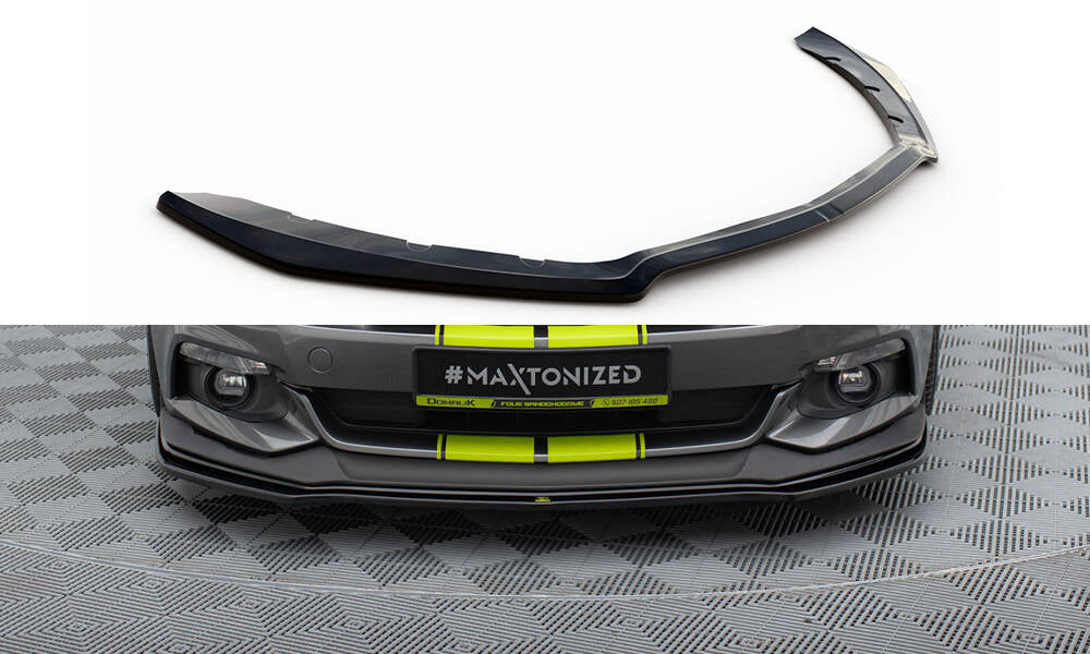 Street+ Spoilerlippe Front Ansatz passend für Ford Mustang GT Mk6 schwarz Hochglanz – Ansicht 2