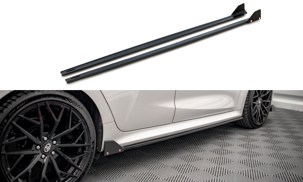 Street+ Seitenschweller Leisten passend für V.1 + Flaps passend für Toyota Yaris Mk4 – Ansicht 2
