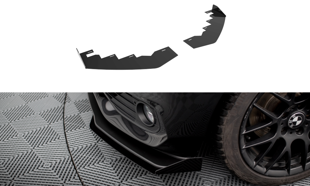 Front Stoßstange Flaps passend für BMW 4er Gran Coupe F36 schwarz Hochglanz – Ansicht 2