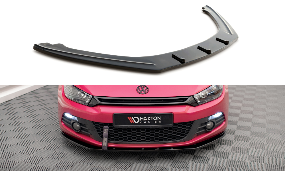 Street+ Spoilerlippe Front Ansatz passend für VW SCIROCCO schwarz Hochglanz – Ansicht 2