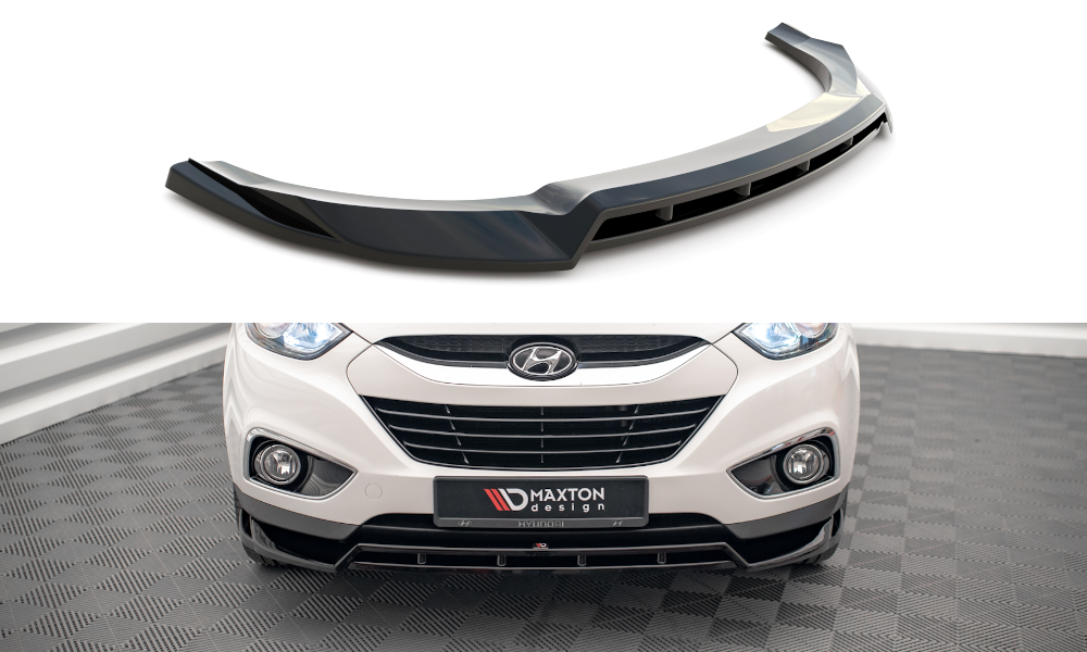 Street+ Spoilerlippe Front Ansatz passend für Hyundai ix35 Mk1 schwarz Hochglanz – Ansicht 2