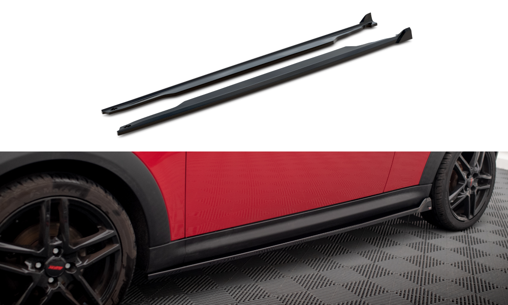 Street+ Seitenschweller Leisten passend für Mini One R56 schwarz Hochglanz – Ansicht 2