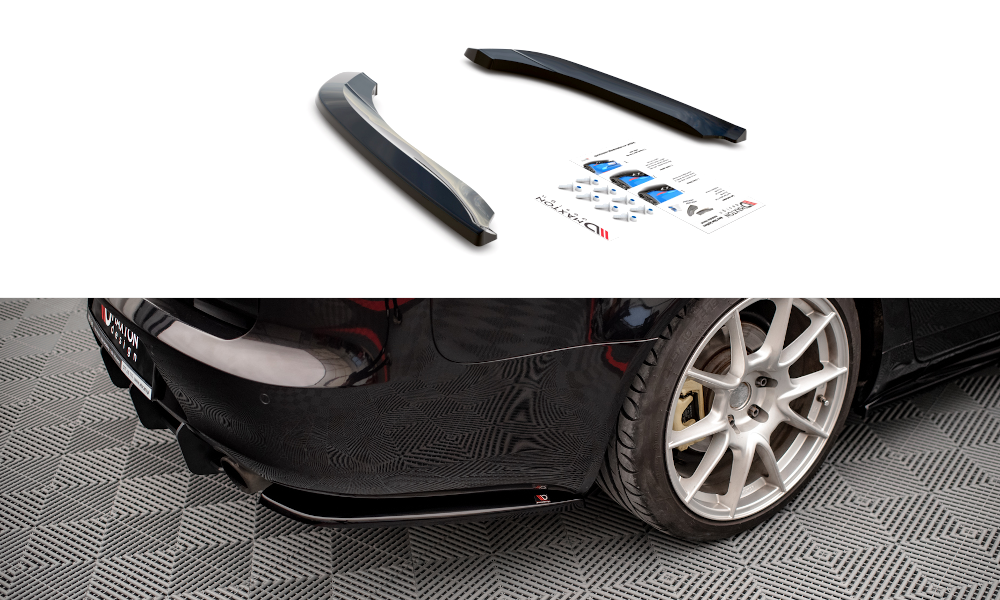 Heck Ansatz Flaps Diffusor passend für Seat Exeo schwarz Hochglanz – Ansicht 2