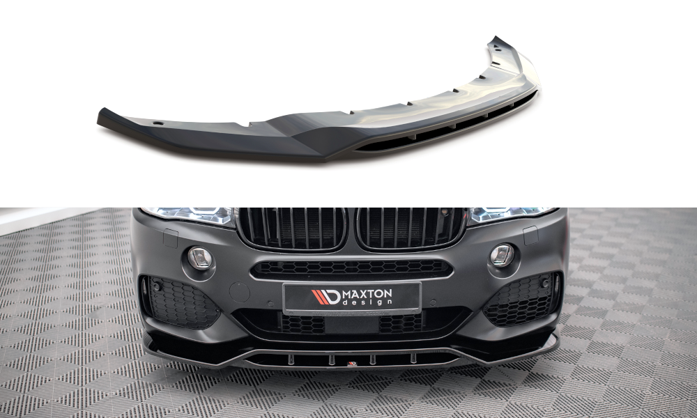 Street+ Spoilerlippe Front Ansatz V.2 passend für BMW X5 M-Paket F15 schwarz Hochglanz – Ansicht 2