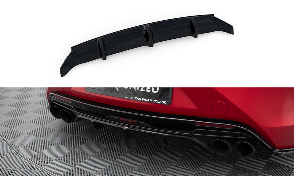 Diffusor Heck Ansatz passend für Lexus LC 500 schwarz Hochglanz – Ansicht 2