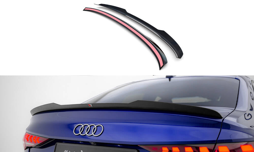 Heckspoiler Lippe Audi A3 S-Line Limousine / S3 Limousine 8Y Facelift schwarz Hochglanz – Ansicht 2