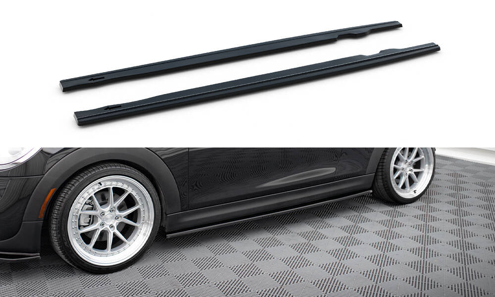Street+ Seitenschweller Leisten passend für Mini Cooper S F56 / F56 Facelift  schwarz Hochglanz – Ansicht 2
