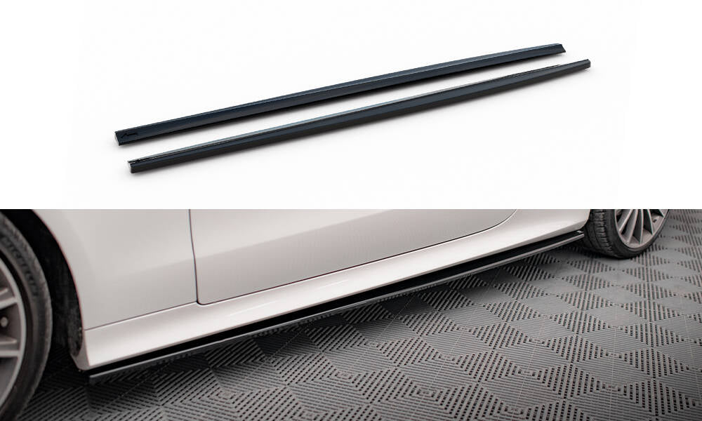 Street+ Seitenschweller Leisten passend für Mercedes-Benz E-Klasse W213 Coupe (C238) / Cabriolet (A238) AMG-Line / 53 AMG schwarz Hochglanz – Ansicht 2