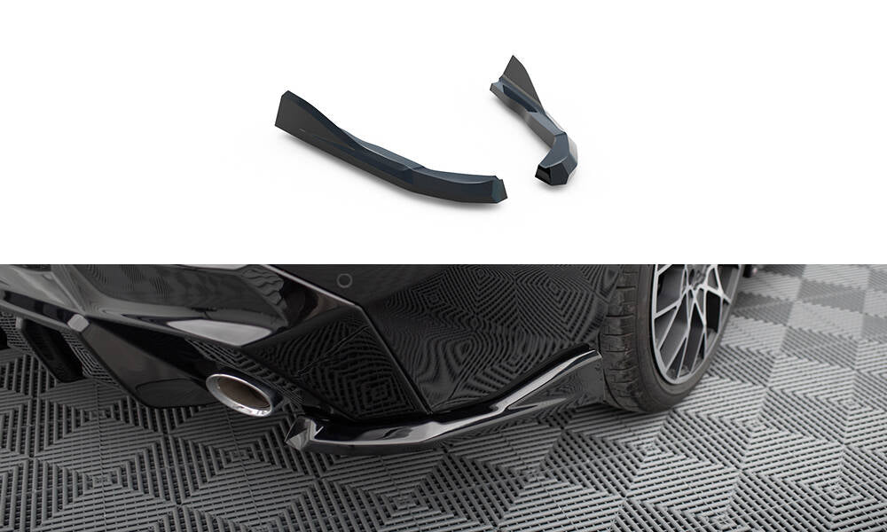Heck Ansatz Flaps Diffusor V.4 passend für BMW 2 G42 schwarz Hochglanz – Ansicht 2