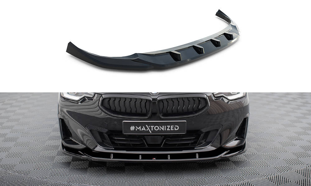 Street+ Spoilerlippe Front Ansatz V.3 passend für BMW 2 Coupe G42 schwarz Hochglanz – Ansicht 2