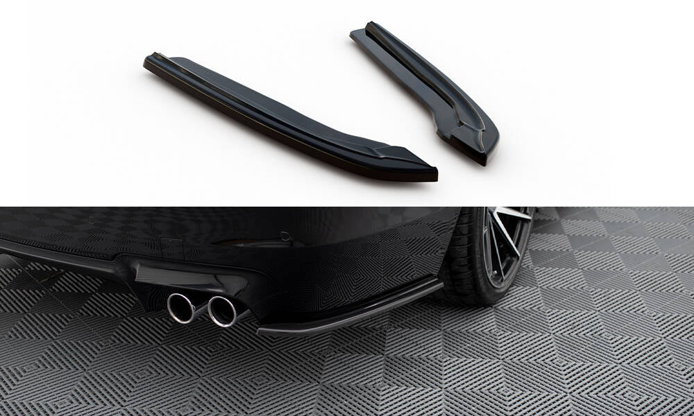 Heck Ansatz Flaps Diffusor passend für BMW M5 F10 schwarz Hochglanz – Ansicht 2