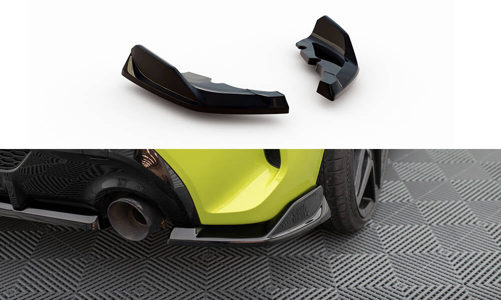 Heck Ansatz Flaps Diffusor passend für V.9 BMW 1er M-Paket / M135i F40 schwarz Hochglanz – Ansicht 2