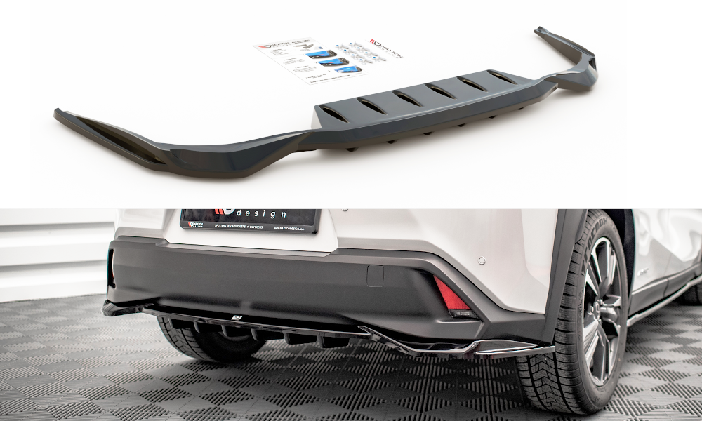 Street+ Mittlerer Diffusor RACE passend für Lexus UX Mk1 schwarz Hochglanz – Ansicht 2