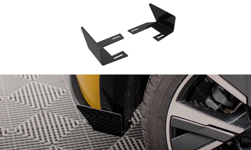 Hintere Seiten Flaps passend für Peugeot 208 GT Mk2 schwarz Hochglanz – Ansicht 2