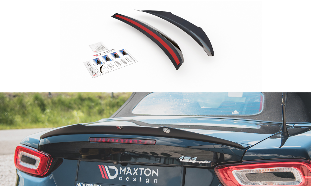 Heckspoiler Lippe Abarth 124 Spider  schwarz Hochglanz – Ansicht 2