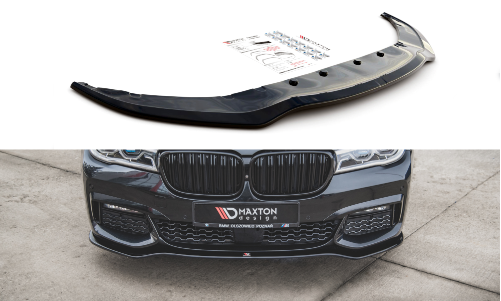 Street+ Spoilerlippe Front Ansatz V.1 passend für BMW 7 M-Paket G11 /G12 schwarz Hochglanz – Ansicht 2