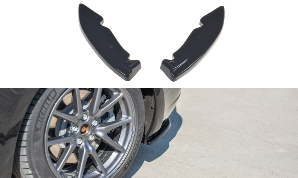 Heck Ansatz Flaps Diffusor passend für Tesla Model 3 schwarz Hochglanz – Ansicht 2