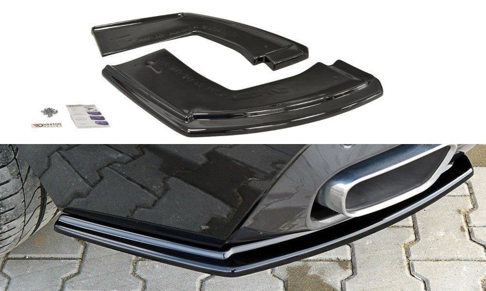 Heck Ansatz Flaps Diffusor passend für BMW X6 M-Paket F16  schwarz Hochglanz – Ansicht 2