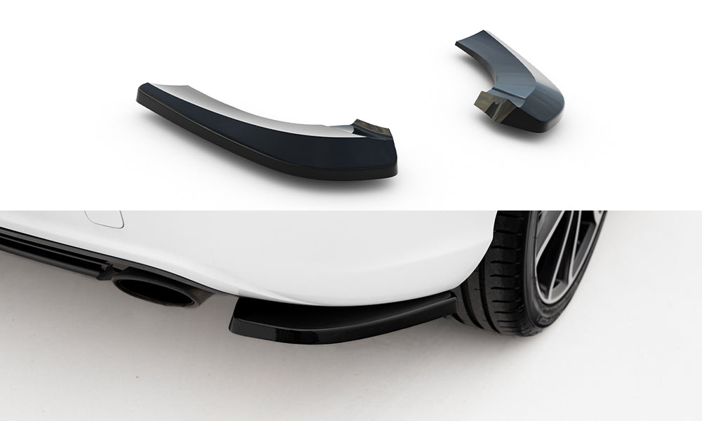 Heck Ansatz Flaps Diffusor passend für Mercedes-Benz B W246 schwarz Hochglanz – Ansicht 2