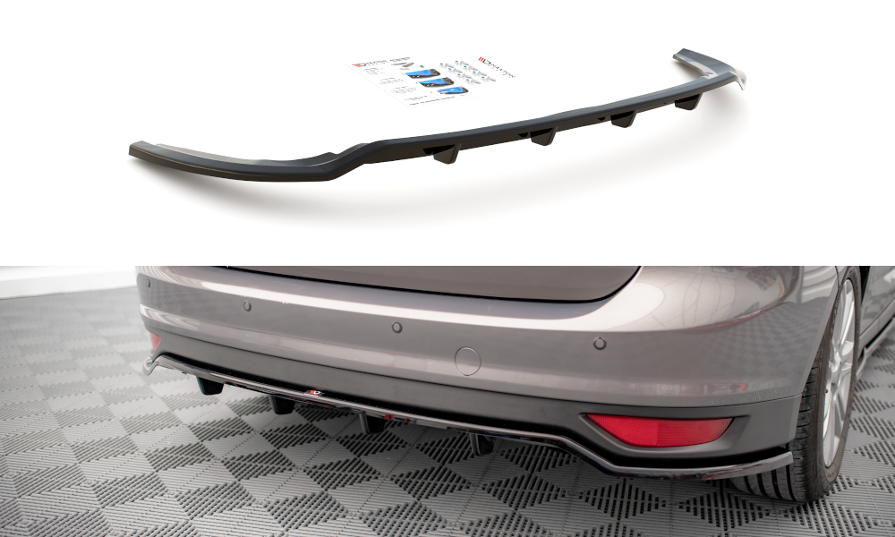 Street+ Mittlerer Diffusor RACE passend für Ford C-Max Mk2 schwarz Hochglanz – Ansicht 2
