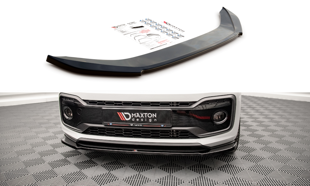 Street+ Spoilerlippe Front Ansatz passend für VW Up GTI schwarz Hochglanz – Ansicht 2