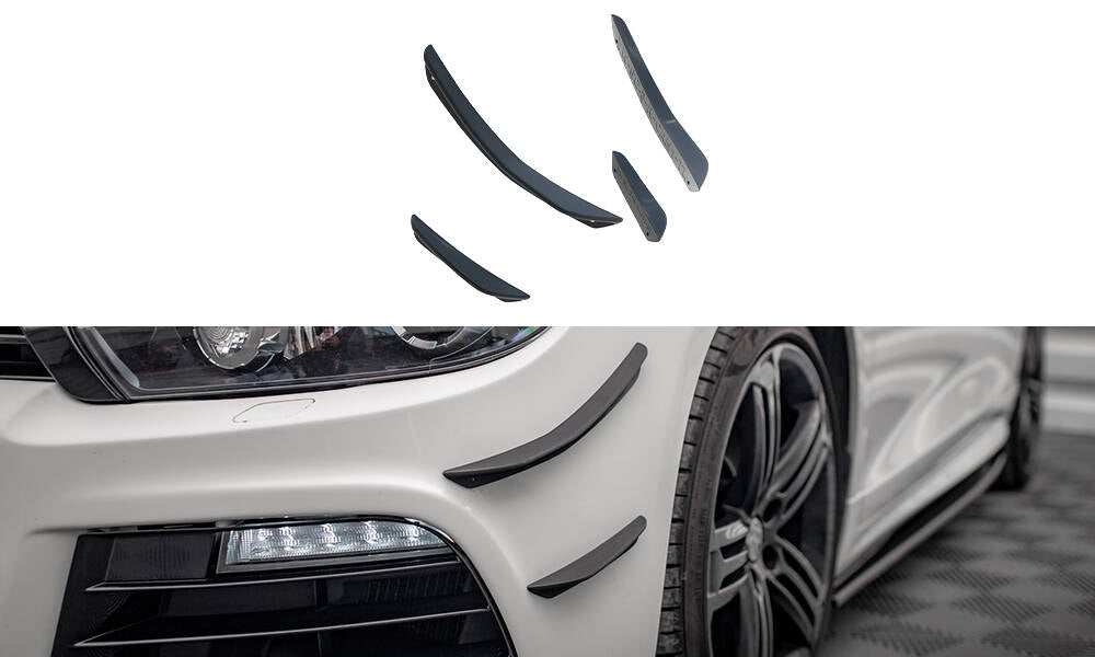 Stoßstangen Flaps Wings vorne Canards passend für VW Scirocco R Mk3 – Ansicht 2